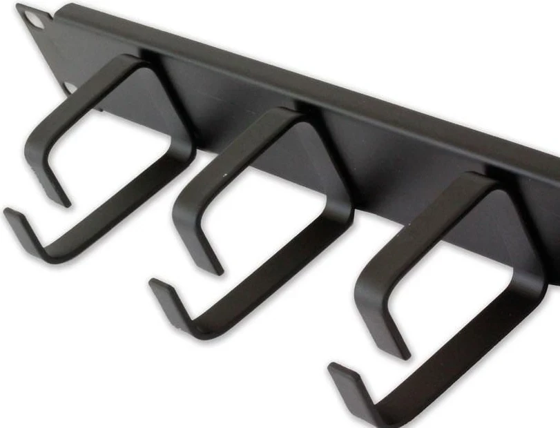 Organizator kablov za Rack 19", 1U, z 5 držali 65 mm, črno - Techly 305922