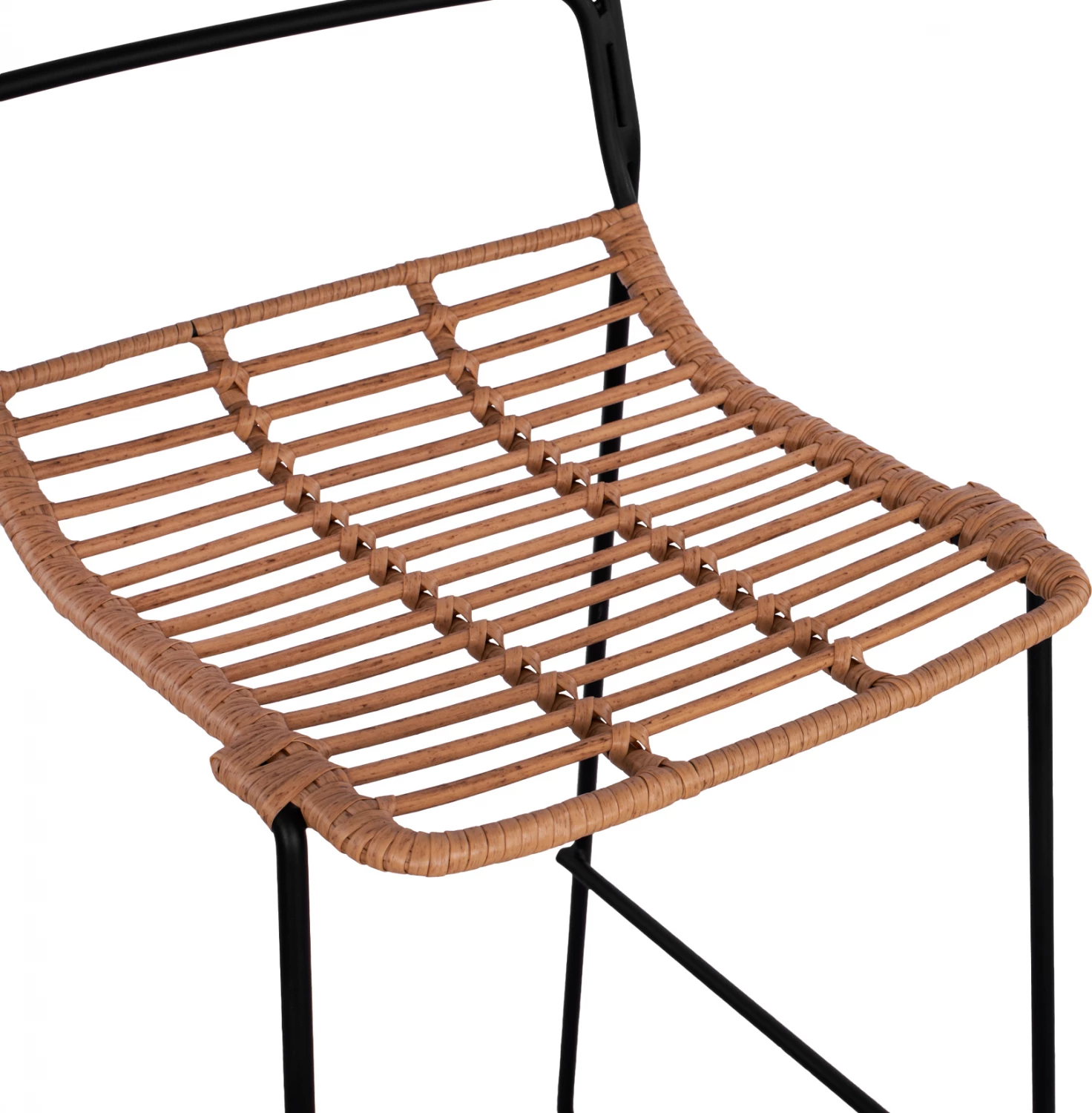 Kovinski stol Allegra FH5642 s pletenjem v bež barvi 48x53x100 cm