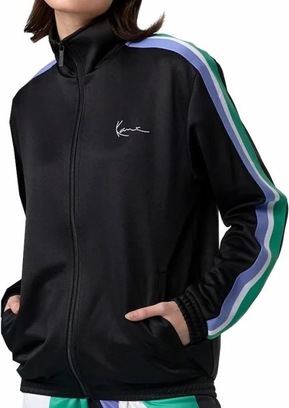 Duks brez kapuce, z zadrgo, črn — Karl Kani