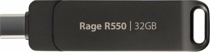 USB ključ Patriot Rage R550, 32 GB, USB Type-C/USB A, črn