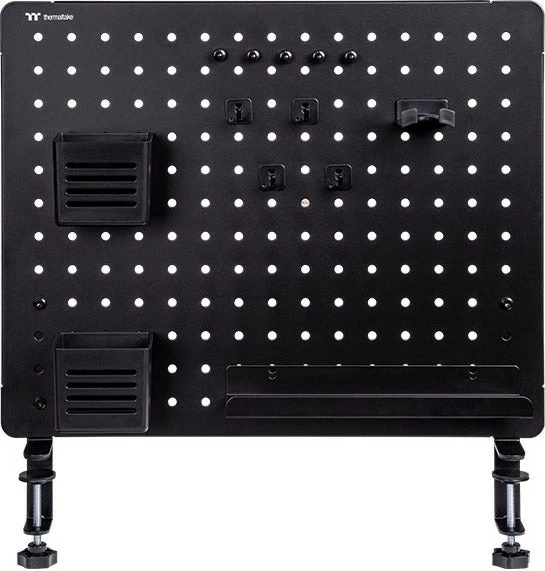 Organizacijski panel za mizo, Thermaltake Gaming Desk Pegboard Large, jeklo, črn