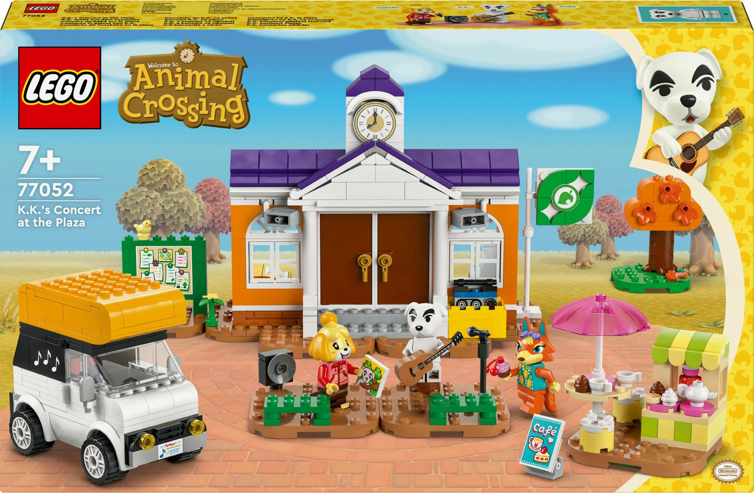 Gradbeni set Animal Crossing Koncert K.K. na trgu LEGO 77052, večbarven