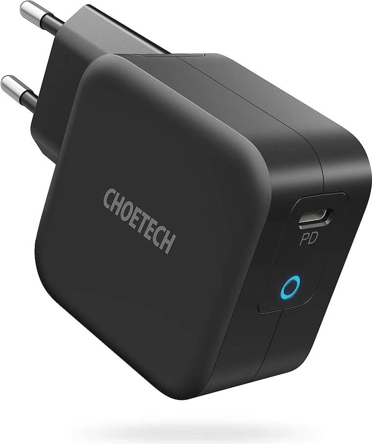 Stenski polnilec Choetech Q6006, USB Type-C, 61W, GaN, črn