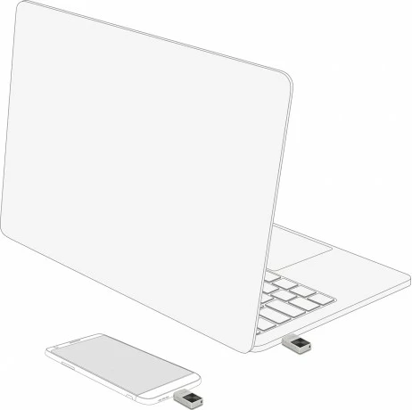 USB ključek 64GB USB-C, DeLOCK, kovinski, srebrn