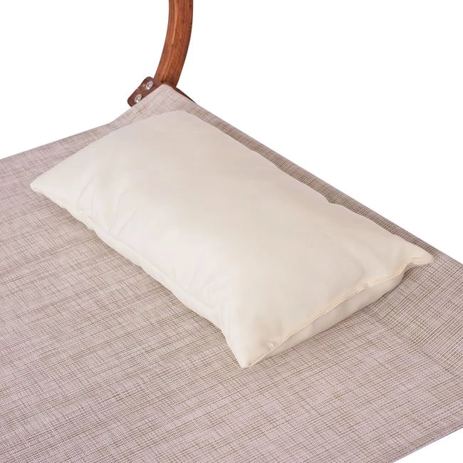 Leseni ležalnik oreh-bež s senčnikom Colby FH5671.02 105x221x162cm