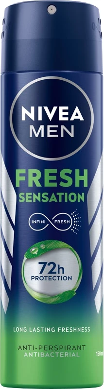 Deodorant v spreju Fresh Sensation za moške, Nivea Men, 150 ml