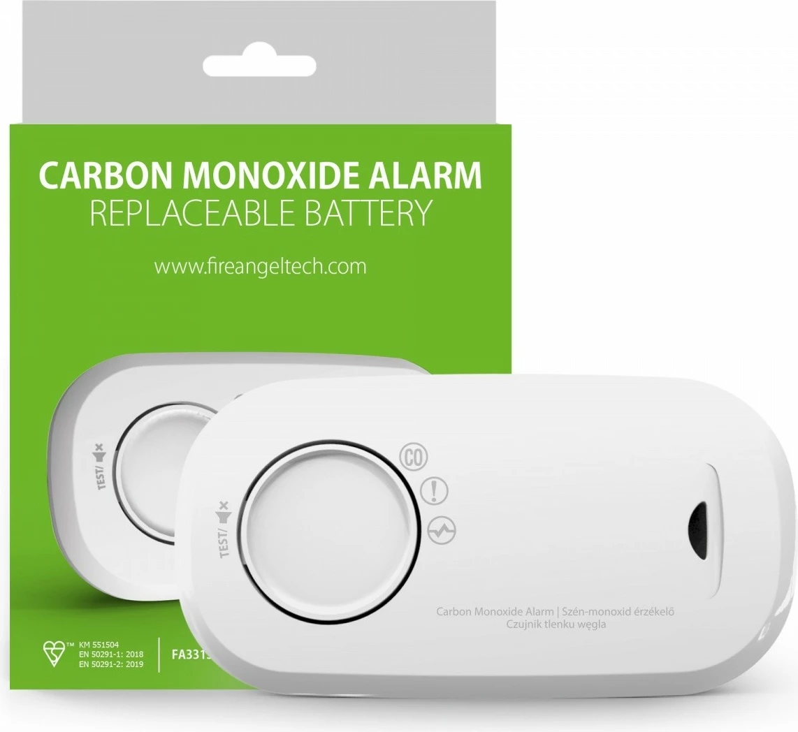 Detektor ogljikovega monoksida FireAngel FA3313-INT, na baterije, bel
