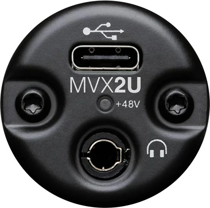 Audio vmesnik za snemanje Shure MVX2U, USB Type-C, namizni, LED