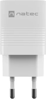Hiter polnilec GaN 30W z USB-A in USB-C, Natec Ribera, belo