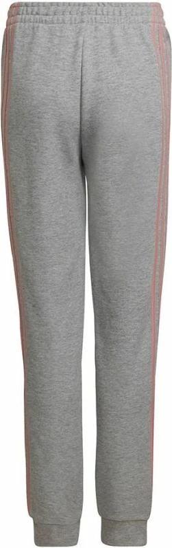 Otroške hlače adidas, sive z rožnatimi detajli