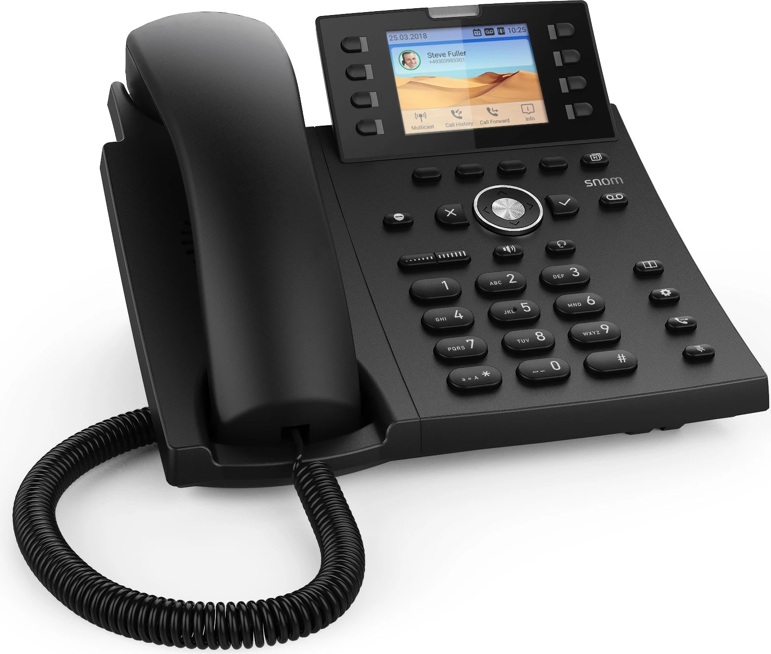 IP telefon Snom D335, TFT zaslon, Gigabit Ethernet, črn