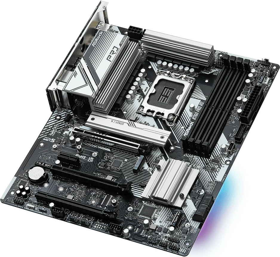 Plošča ASRock B760 PRO RS, Intel LGA 1700, DDR5-SDRAM, 128 GB