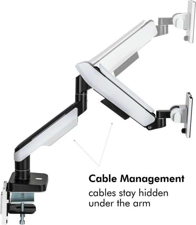 Nosilec za monitor za mizo, LogiLink BP0162, za 17–49 inč, bel/črn