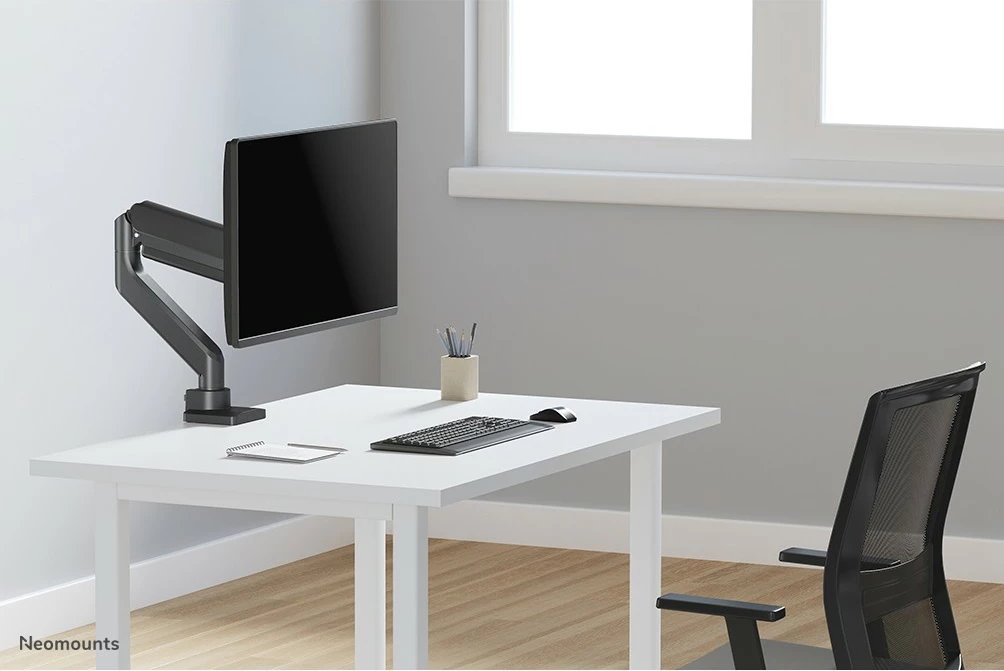 Nastavljiv nosilec za monitor Neomounts DS70-450BL1, plinska vzmet, 17–42 palcev, 15 kg, črn