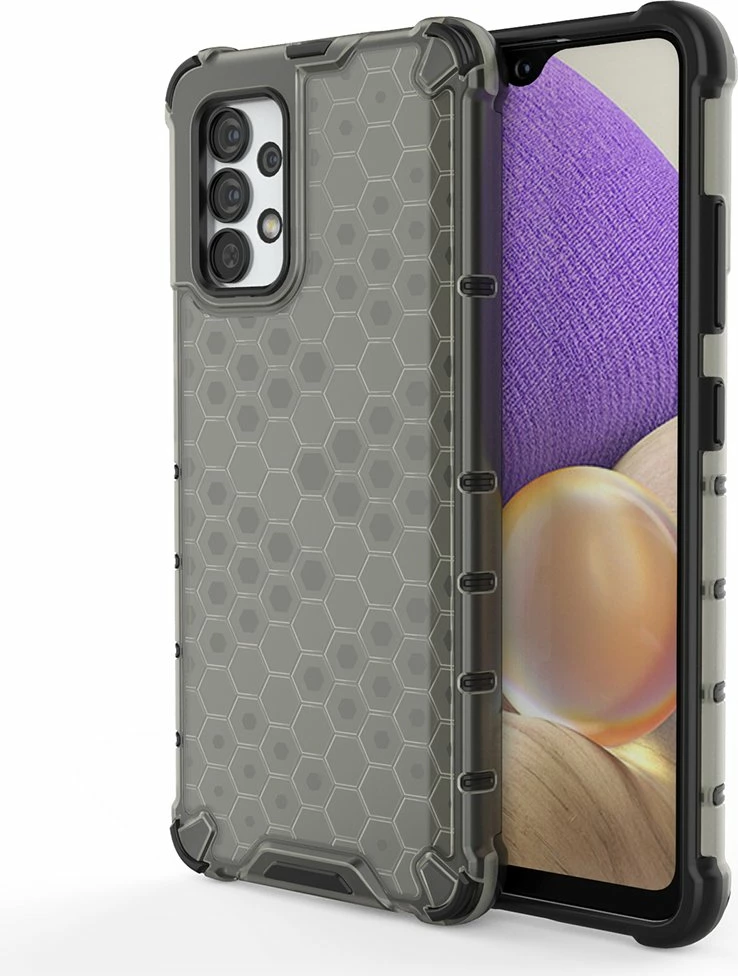 Zaščitni ovoj z vzorcem satja Hurtel za Samsung Galaxy A03s, črn