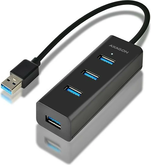 USB razdelilec AXAGON HUE-S2B, 4 vrata, 30 cm kabel, črn