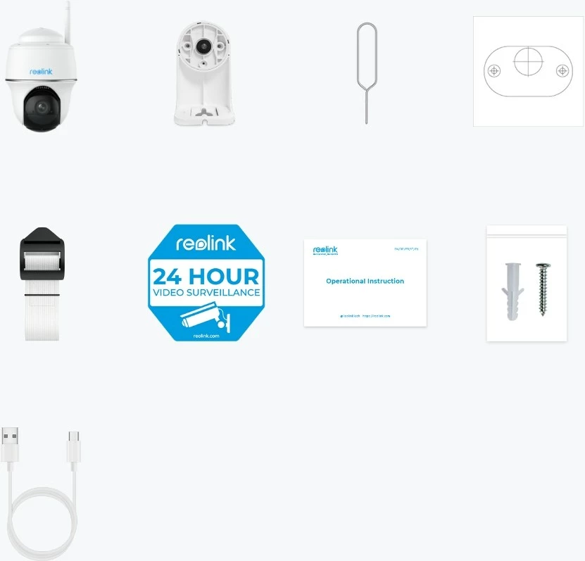 Varnostna kamera Reolink Argus Series B420, 3 MP, Wi-Fi, bela