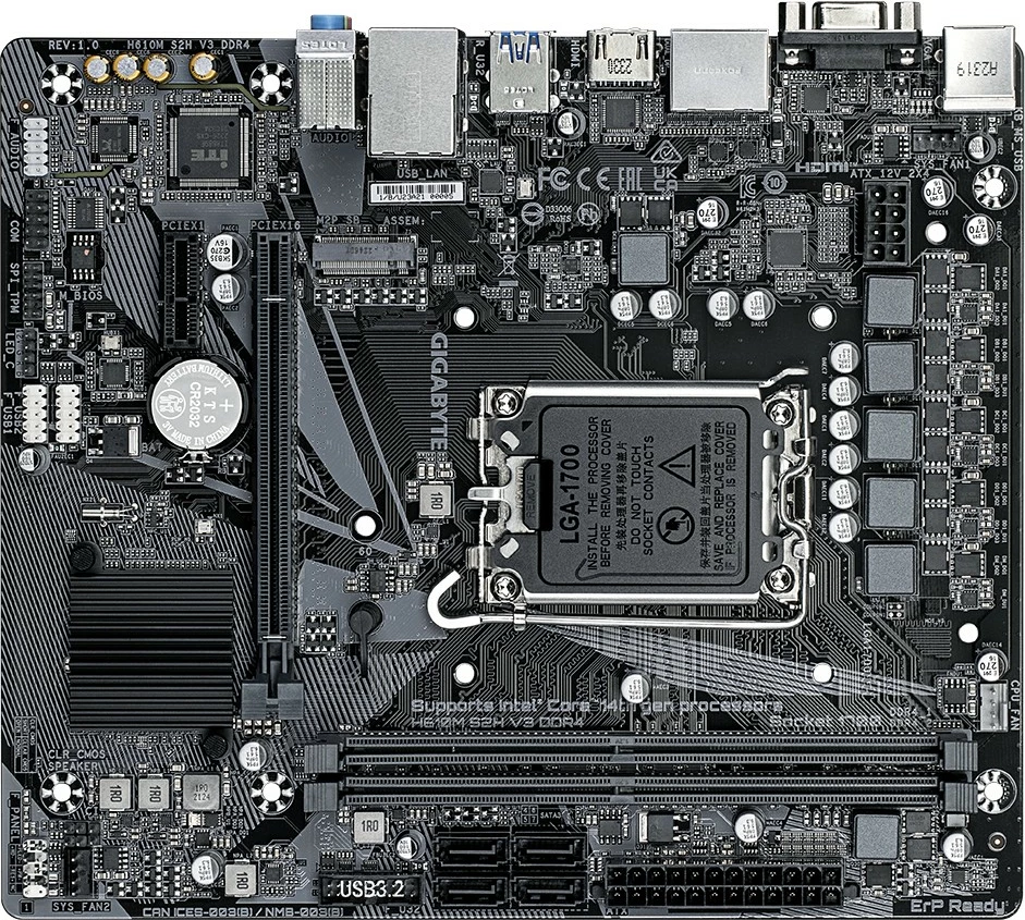 Matična plošča Gigabyte H610M S2H V3, DDR4, Intel H610