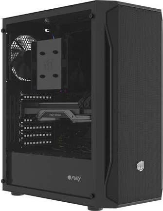 Midi tower z ojačanimi steklenim stranskim panelom Natec Fury Shobo SH4F, črn