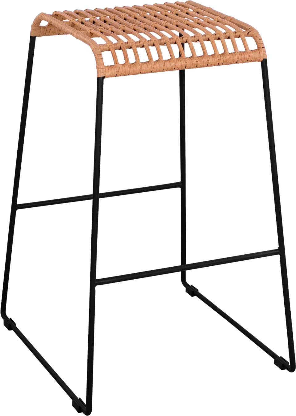 Kovinski stol Allegra FH5641 s pletenjem v bež barvi 49x50x76 cm