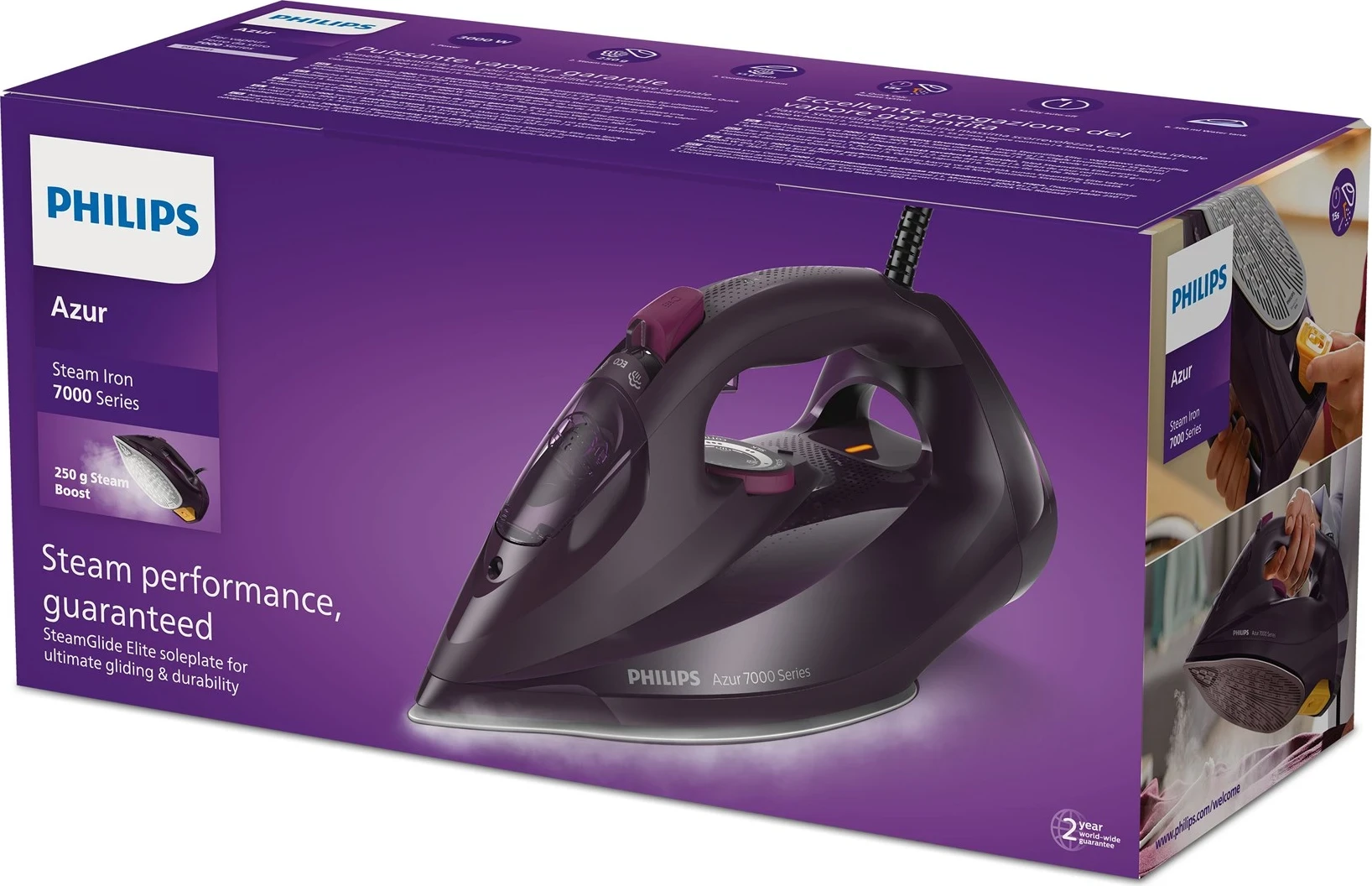 Likalnik na paro Philips serija 7000 DST7061/30, lila