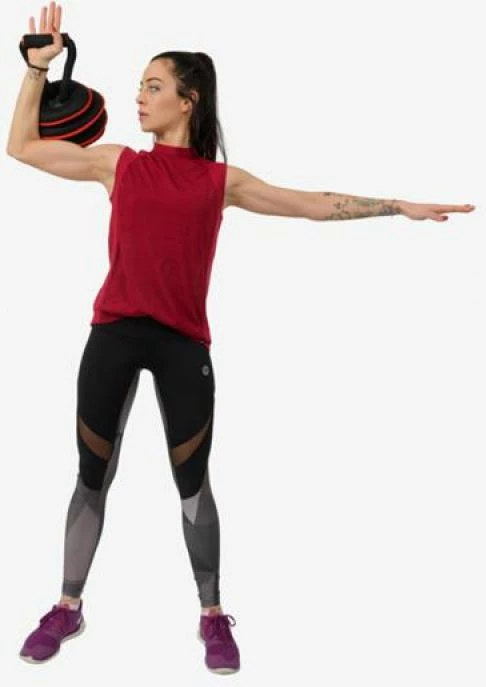 Mehki nastavljivi kettlebell za ženske in moške HMS, črno-rdeč