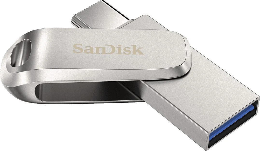USB ključek SanDisk Ultra Dual Drive Luxe, 32 GB, USB Type-C, srebrn