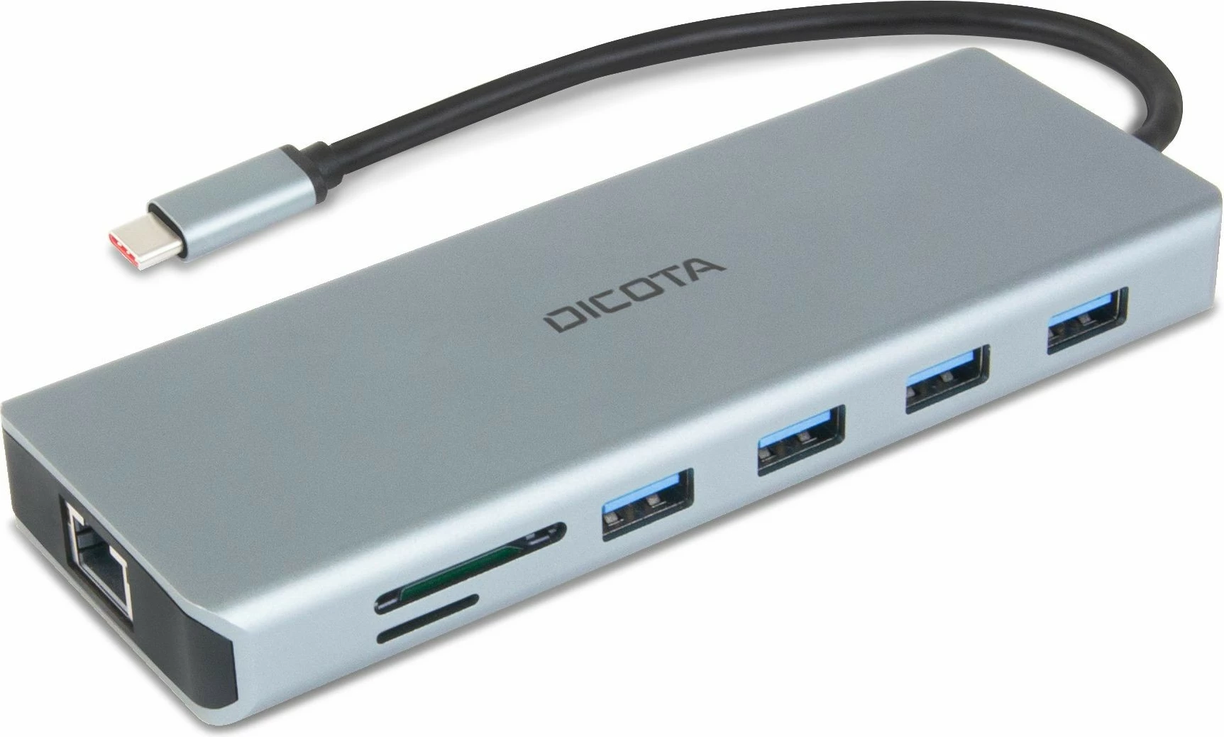 Postaja za priklop DICOTA D32065, USB 3.2 Gen 1, HDMI, DisplayPort, srebrna