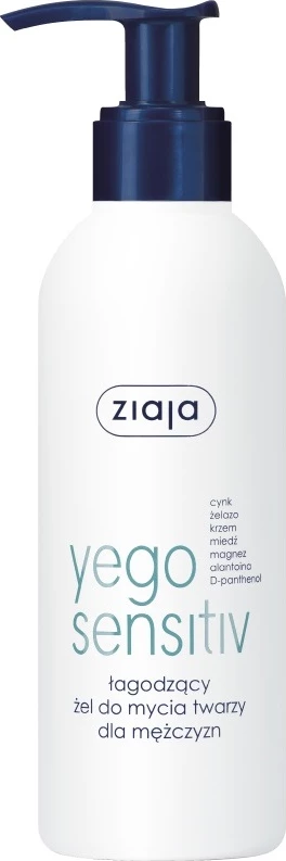 Čistilni gel za obraz za moške Ziaja Yego Sensitiv 200 ml