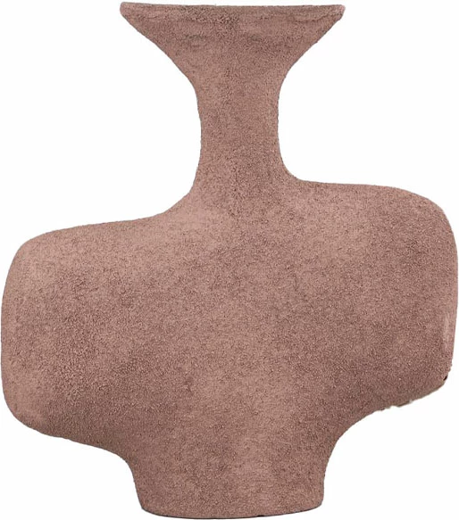 Rustična vaza, aluminij, bela, 19.5x6.5x21cm