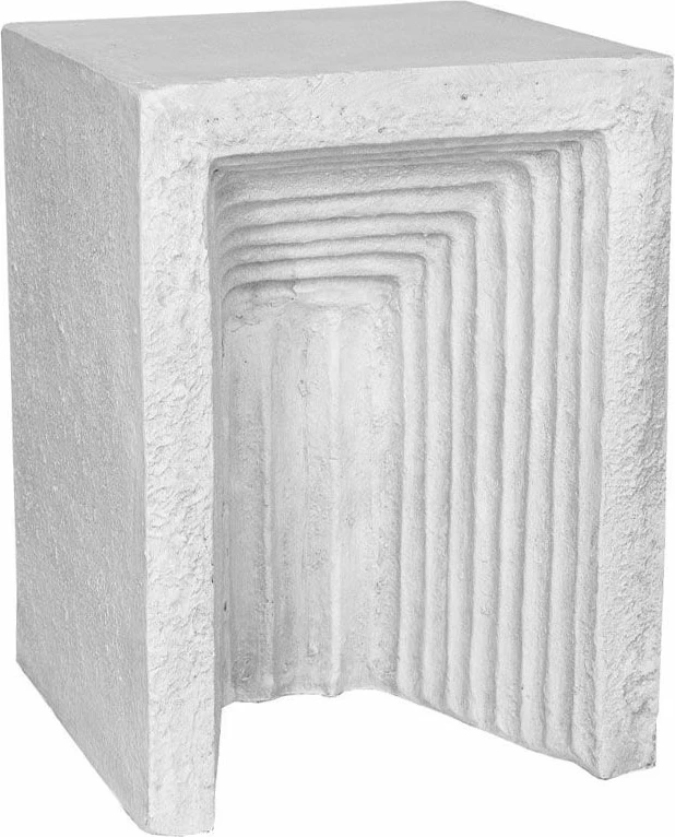 Stranska mizica Gate, cementne barve, 34x34x47