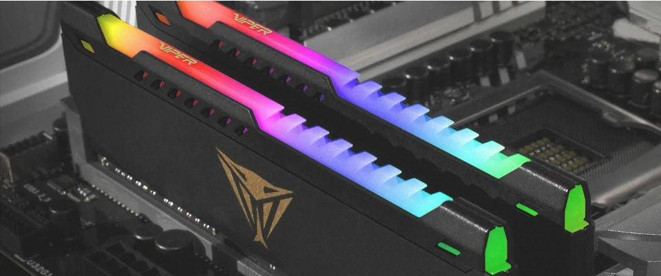 RAM pomnilnik Viper Steel RGB 32GB (2x16GB) DDR4 3200MHz, črn