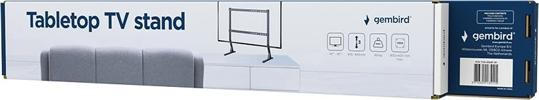 Namizno stojalo za TV Gembird TVS-D90F-01, 45-90", črno
