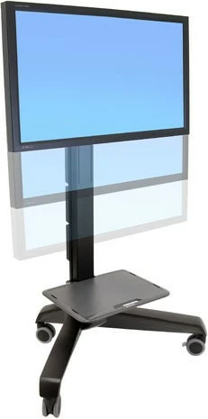Multimedijski voziček Ergotron Neo-Flex Mobile MediaCenter UHD, za zaslone 50–70 palcev, črn