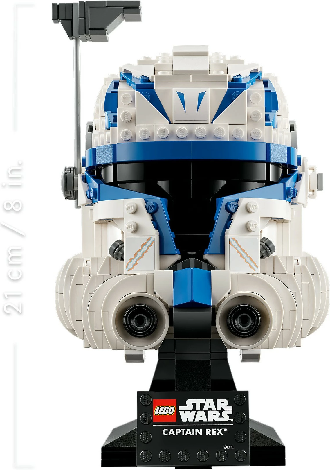 Detajiran model čelade Captain Rex, LEGO Star Wars, 854 kosi, večbarven