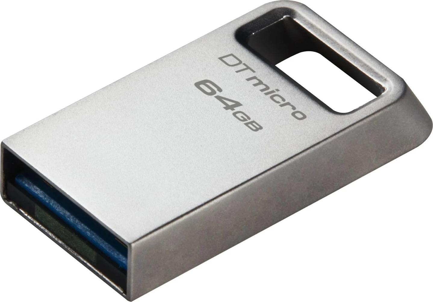 USB ključek 64GB, USB 3.2, kovinski, srebrn Kingston DataTraveler Micro