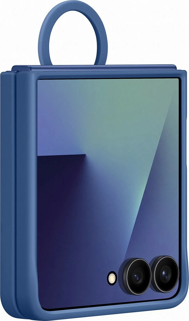 Silikonska zaščitna prevleka z obročem za Galaxy Flip7, Samsung, navy