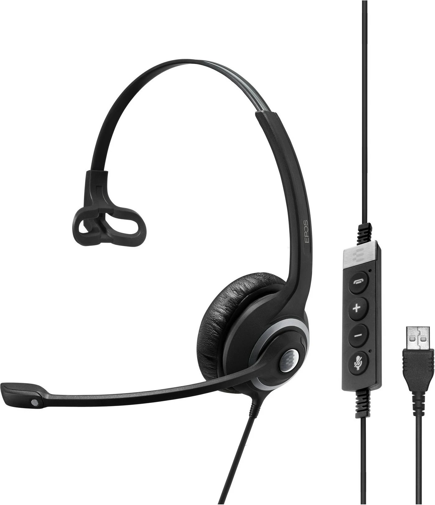 Enostranski slušalke EPOS Sennheiser IMPACT SC 230 USB MS II, z žico, črne