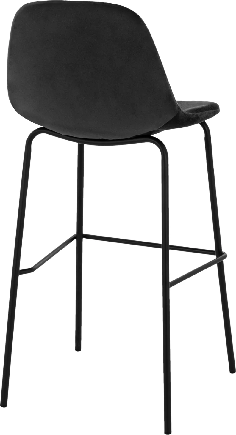 Stol Vincent FH8579.14, žamet črna, kovinski okvir 56,5x47x106 cm, set 4 kosov