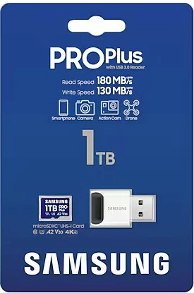 microSD kartica 1 TB z USB čitalcem Samsung PRO Plus
