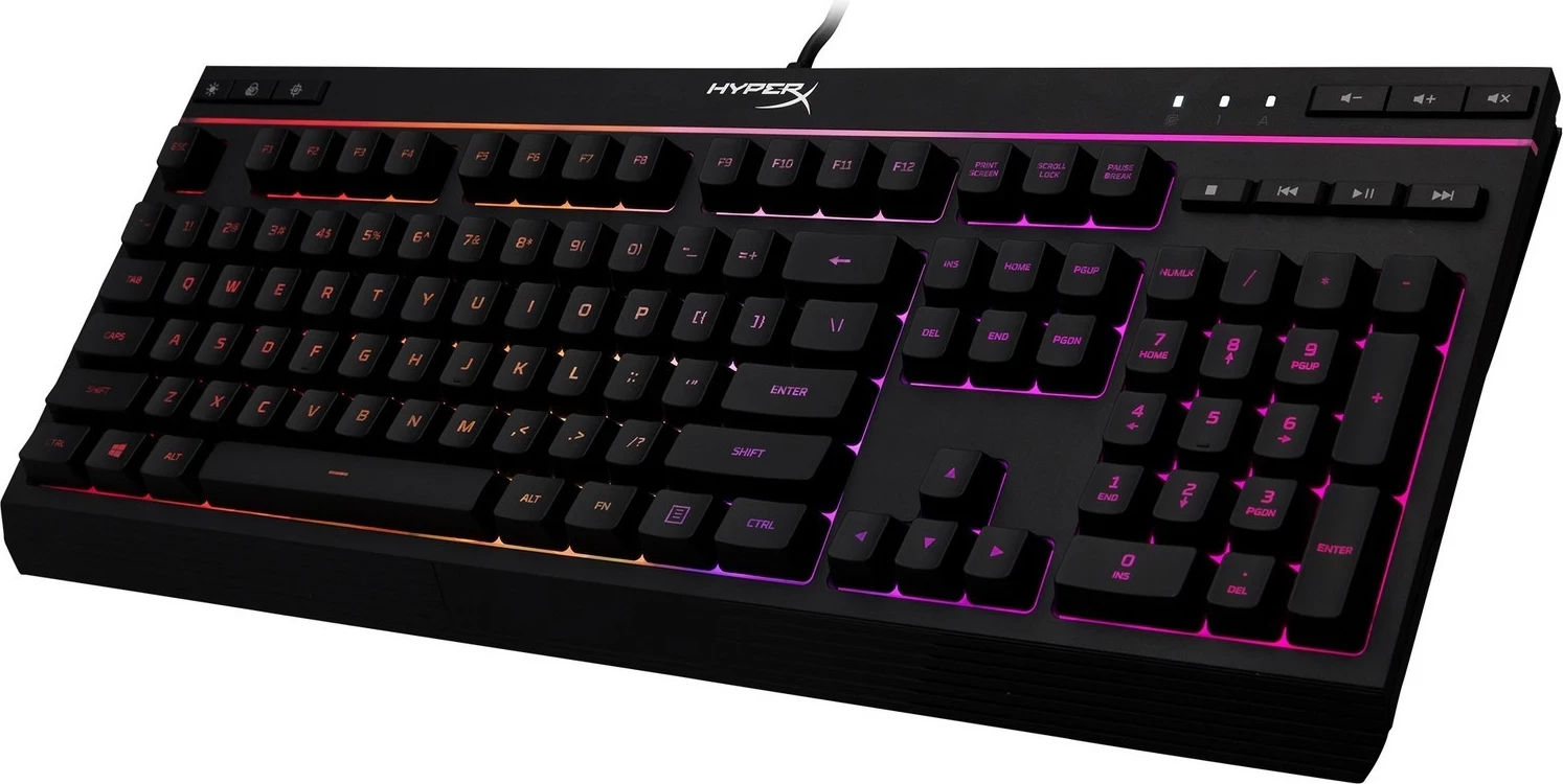 Tipkovnica Alloy Core RGB HyperX, QWERTY (US) angleška, črna