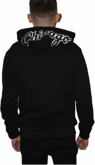 Otroški pulover s kapuco 47 Brand, črn