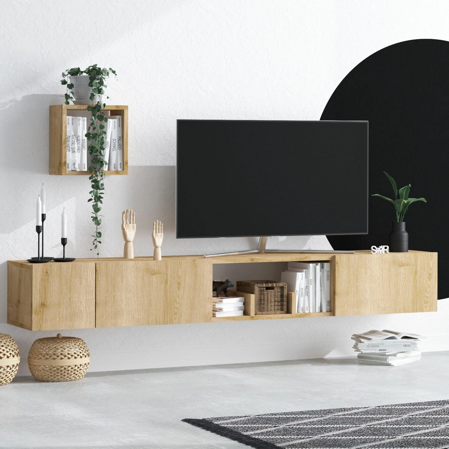 TV enota, safir hrast Hanah Home Avior