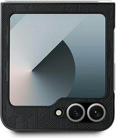 Ovitek za telefon Saffiano Monogram Head Pin za Samsung Galaxy Z Flip 6, črn, Karl Lagerfeld
