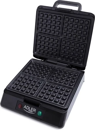 Pekač za vaflje Adler AD 3036, 4 vaflji, črn