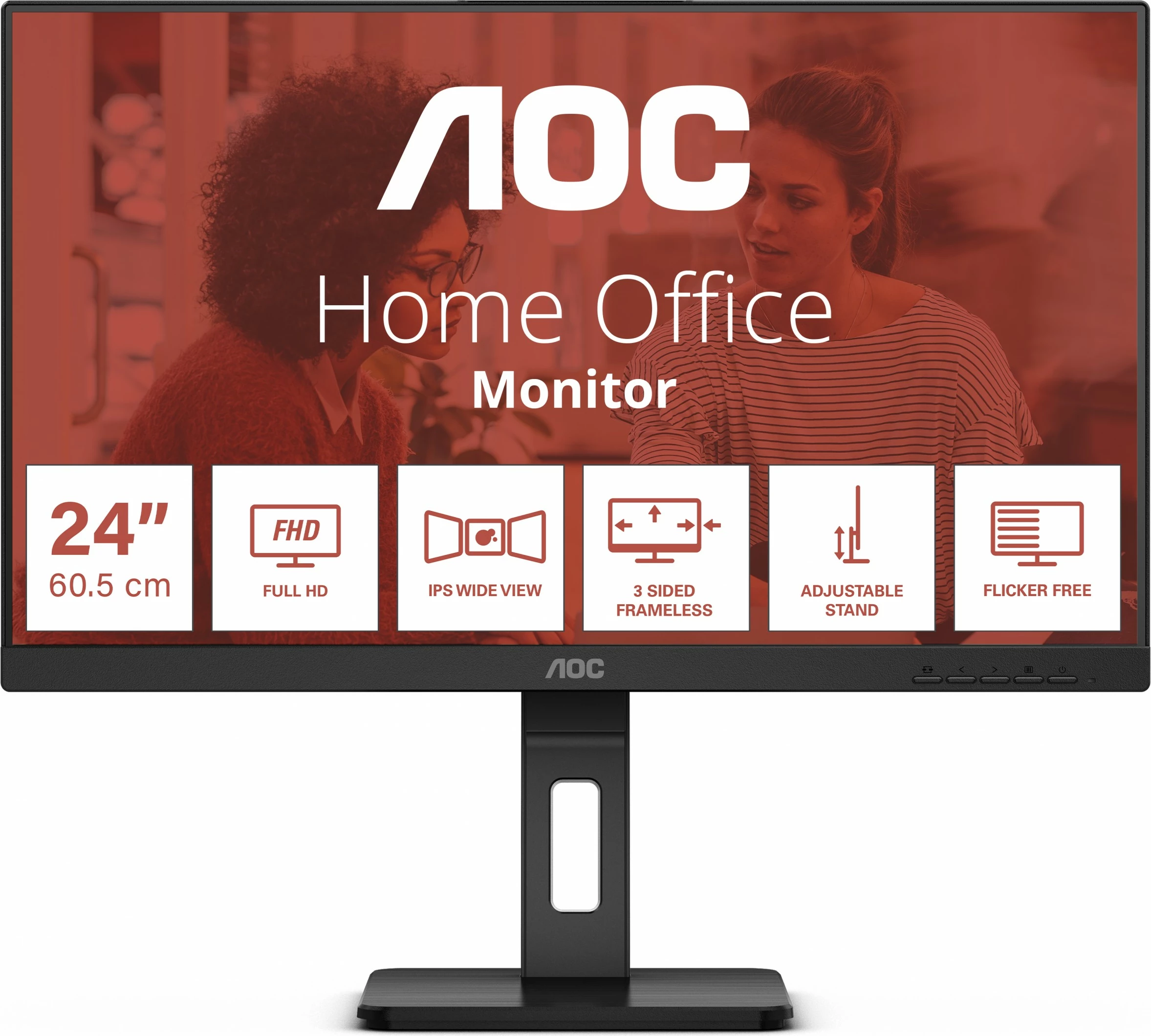 24-palčni monitor Full HD AOC E3 24E3QAF, 60,5 cm (23,8"), LCD, 4 ms, črn