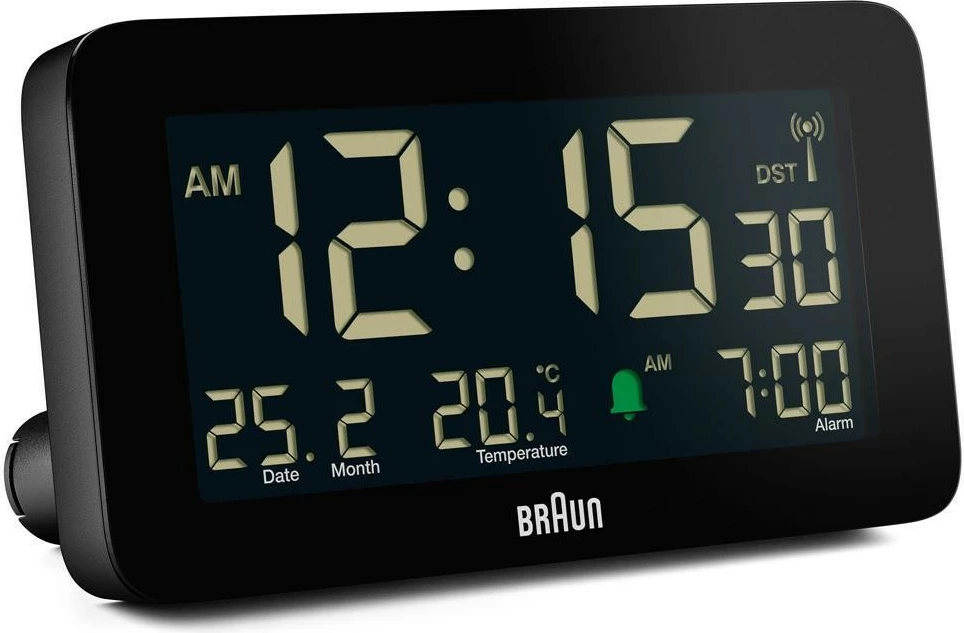 Digitalna budilka Braun BC10 DCF-B, črna
