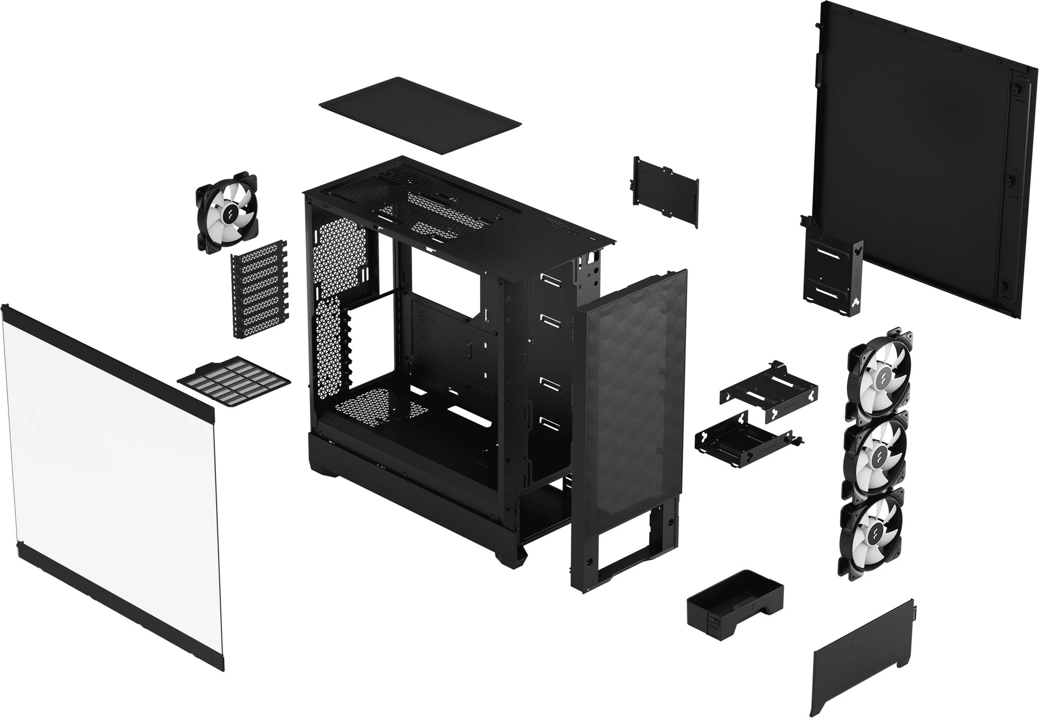 Ohišje Fractal Design Pop XL Air, Tower, PC, EATX, micro ATX, Mini-ITX, črno