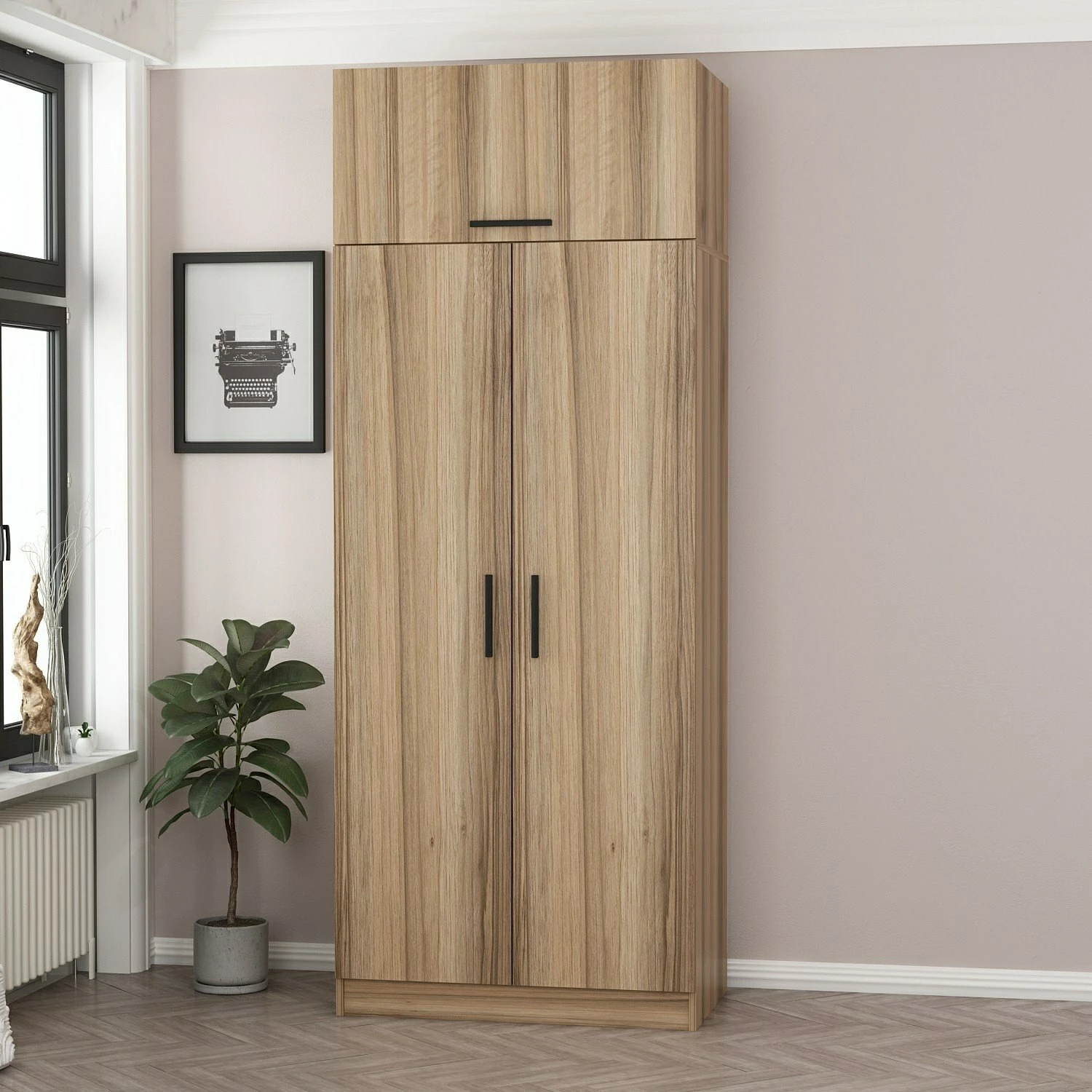 Garderobna omara Skye Decor, hrast, 2237