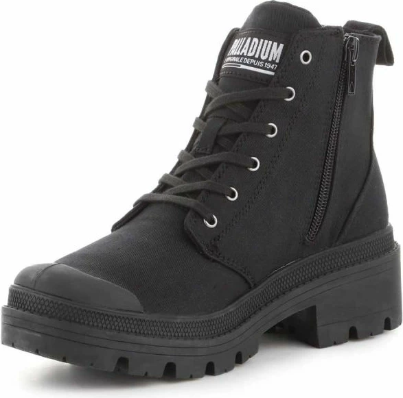Čevlji Palladium Pallabase Twill za ženske, črni